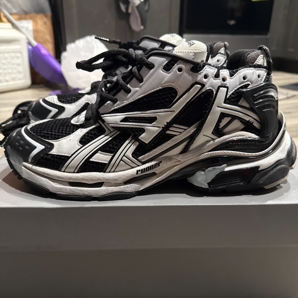 Balenciaga Runner Sneaker 'Black White' size 11